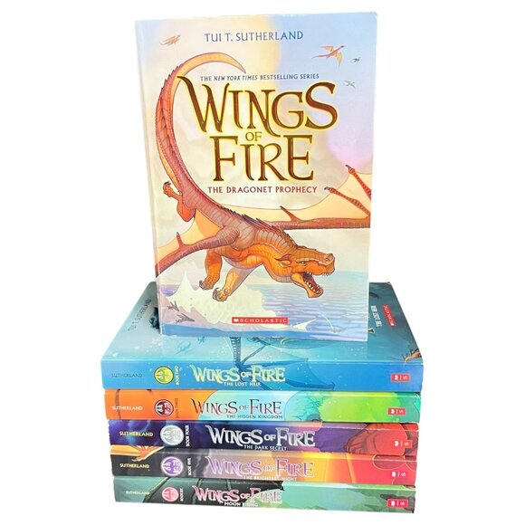 Scholastic Other - Wings Of Fire Book Series Set 1-6 By Tui T. Sutherland Scholastic Paperback Lot